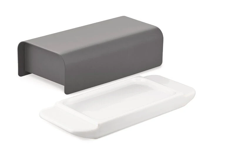 Alessi Mattina Butter Dish, Dark Grey 6 Alessi Mattina Butter Dish, Dark Grey - Image 4