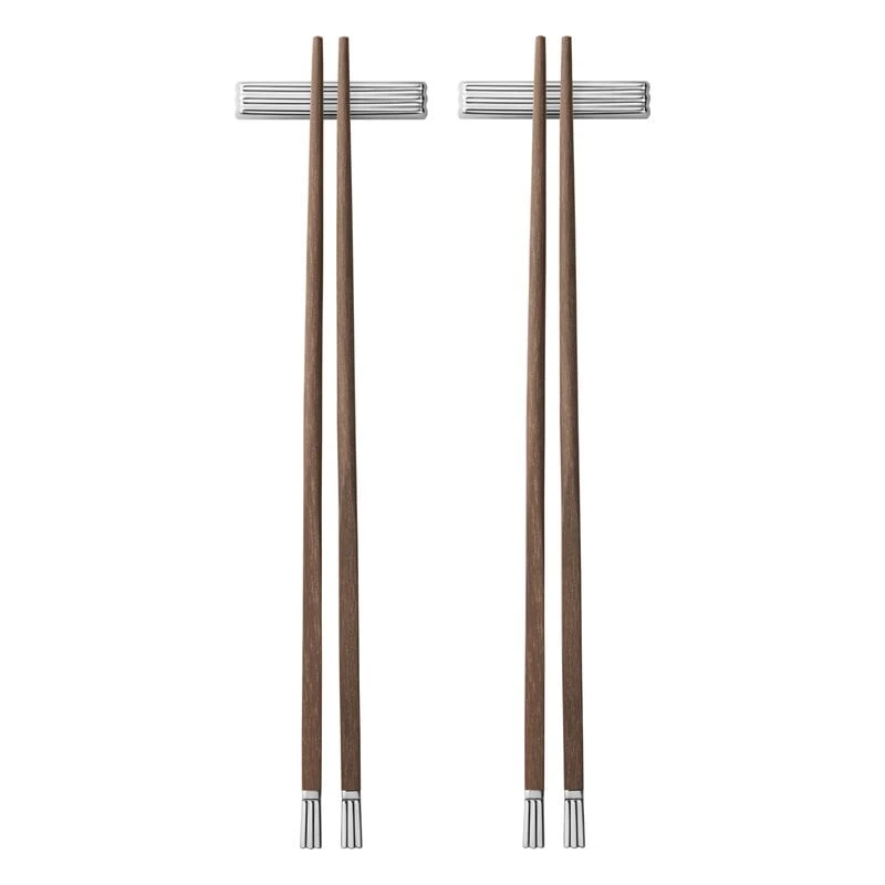 Georg Jensen Bernadotte Chopsticks With Rest, 2 Pcs 3 Georg Jensen Bernadotte Chopsticks With Rest, 2 Pcs