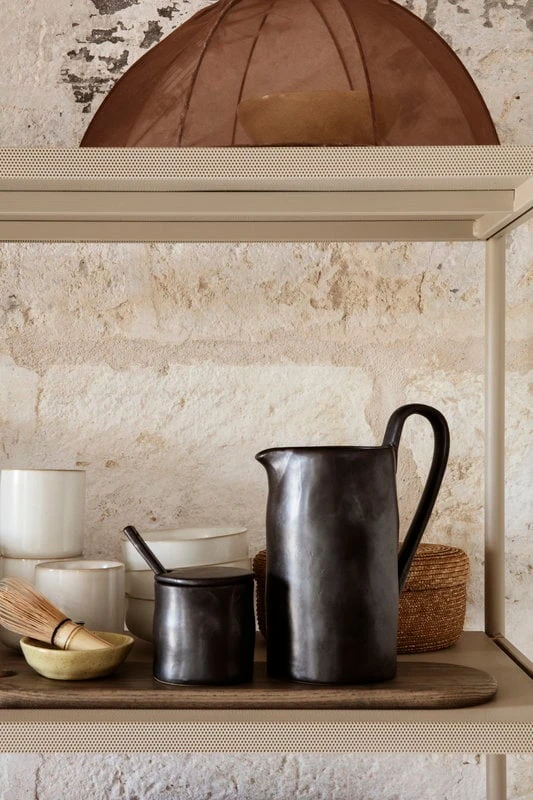 Ferm LIVING Flow Jam Jar With Spoon, Black 4 Ferm LIVING Flow Jam Jar With Spoon, Black - Image 2