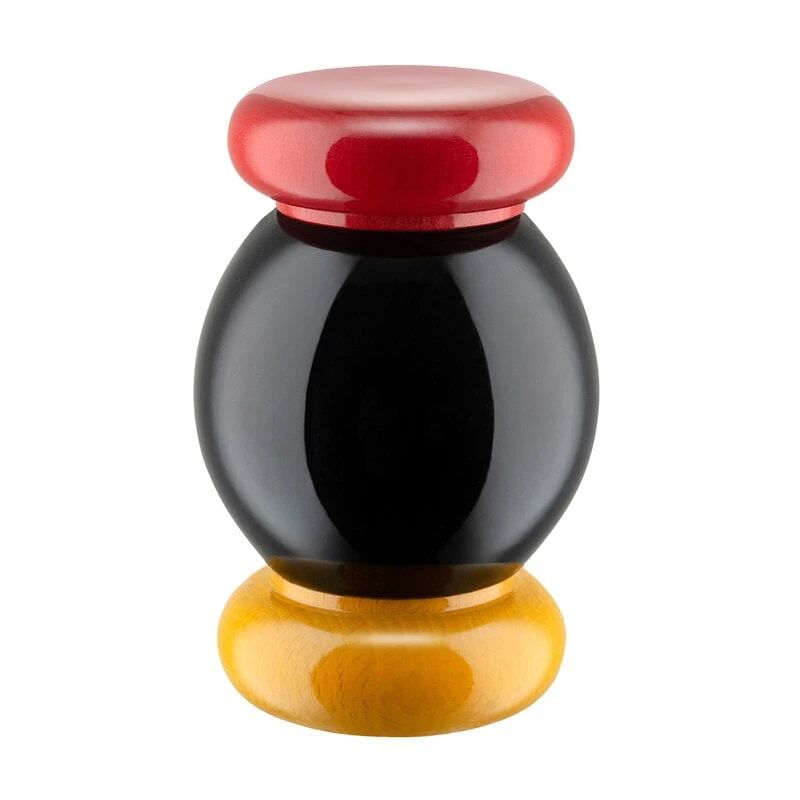 Alessi Sottsass Grinder, Small, Black - Yellow - Red 3 Alessi Sottsass Grinder, Small, Black - Yellow - Red
