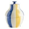HAY Sobremesa Stripe Cookie Jar, Blue - Yellow 2 HAY Sobremesa Stripe Cookie Jar, Blue - Yellow -Selected Kitchenware Store 541541 Sobremesa Stripe Cookie Jar blue and yellow