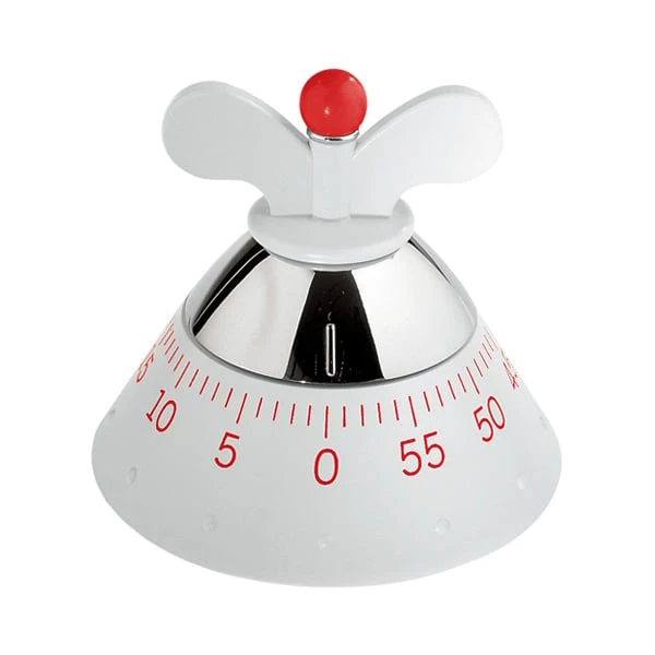Alessi Kitchen Timer, White 3 Alessi Kitchen Timer, White