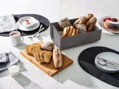 Alessi Mattina Breadbox, Dark Grey 7 Alessi Mattina Breadbox, Dark Grey -Selected Kitchenware Store BG03 DG amb 1