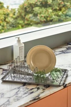 HAY Shortwave Dish Rack 12 HAY Shortwave Dish Rack -Selected Kitchenware Store Shortwave Dish Rack Rainbow Deep Plate sand Tint Glass green Hand Wash