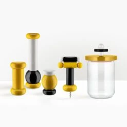 Alessi Sottsass Corkscrew, Black - Yellow - White -Selected Kitchenware Store groupage bianco 2